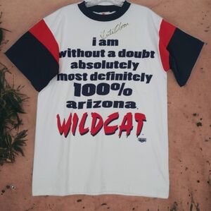 *Signed* Arizona Wildcats Head Basketball Coach Lute Olson Crewneck Shirt Size M